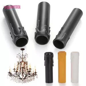 YOFFOR 10 Chiếc Đèn Nến Đế Đèn Ống Đen Trắng Vàng Retro Tay Bóng Đèn Nến