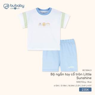 Bubaby SS26.T3.3.2 IBC1304LS Bộ ngắn tay cổ tròn Little Sunshine   🔅 cho bé