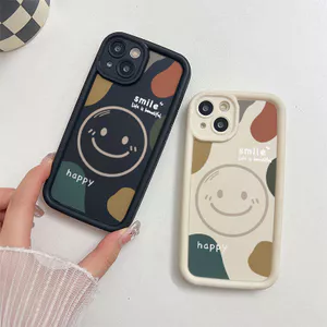 Ốp Lưng Cho Samsung Galaxy A07 A06 A05 A04 A03 A17 A16 A15 A14 A13 A25 A23 A22 A35 A33 A32 A31 A56 A55 A52 A51 A50 Thiết Kế Mắt Thiên Thần Chống Rơi Motif Smile Face JGS441