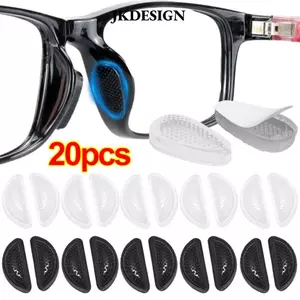 JKDESIGN - 10 Cặp Miếng Lót Mũi Silicone Vô Hình, Mềm Mại và Chống Trơn Trượt cho Kính Mát