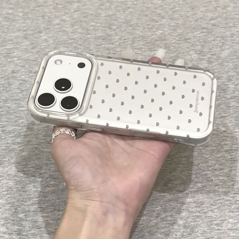 Cạnh thẳng bóng * Màu xám bạc toàn màn hình Tình yêu Thích hợp cho vỏ điện thoại Apple 17promax Vỏ bảo vệ iphone16p
