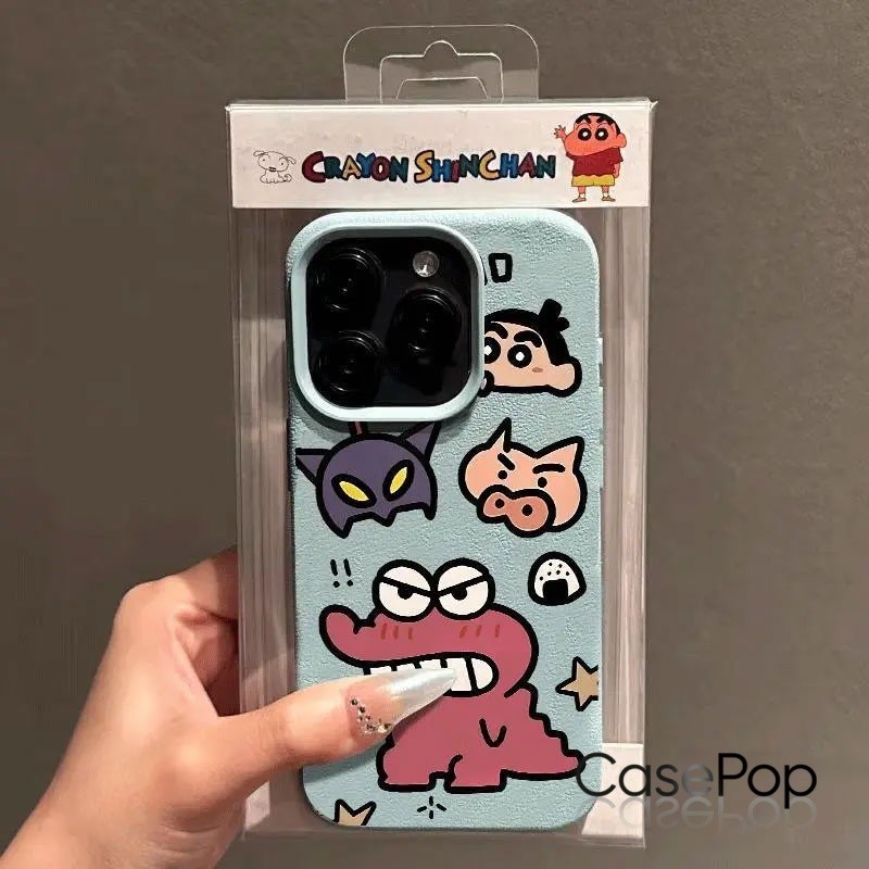 Ốp Shin-chan Vui Nhộn Cho iPhone 11-16 Pro Max/XR Chống Sốc