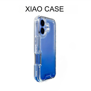 Ốp điện thoại ba trong một siêu dày cho IPhone 14 13 Pro max Vỏ bảo vệ màu gradient hai tông màu IP 14 plus 13 12 Mini Vỏ túi khí trong suốt phong cách đơn giản