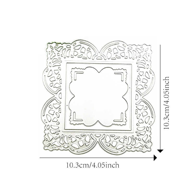 Khung Ren Kim Loại Thép Carbon Cắt Khuôn Thêu Sò Dập Nổi Khắc Bản Mẫu DIY Album Ảnh Thiệp Chúc Mừng Cắt Chết Giấy Thủ Công Dụng Cụ