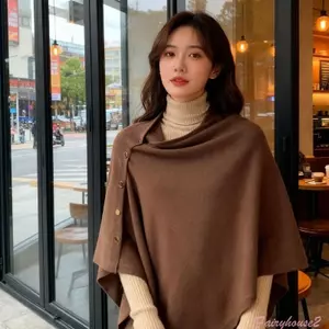 Khăn Choàng Thời Trang Chéo Core Spun Sợi, Dễ Dàng Sử Dụng Hàng Ngày