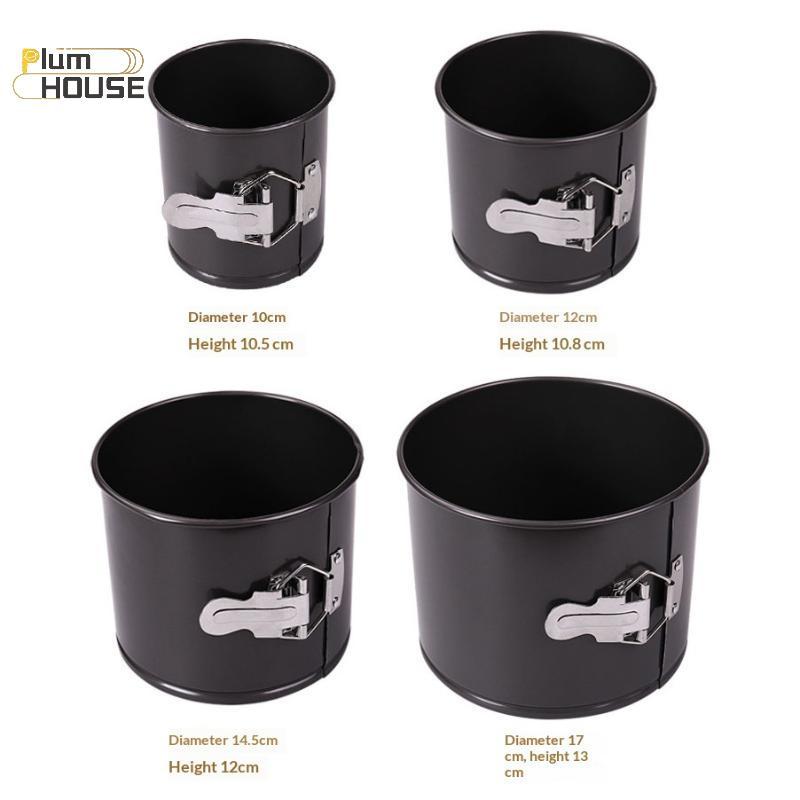 PlumHOUSE Có Thể Tháo Rời Đáy Phụ Kiện Nhà Bếp Thép Carbon Bánh Khuôn Bánh Tròn Chảo Vòng Máy Nướng Chống Dính Khuôn VN