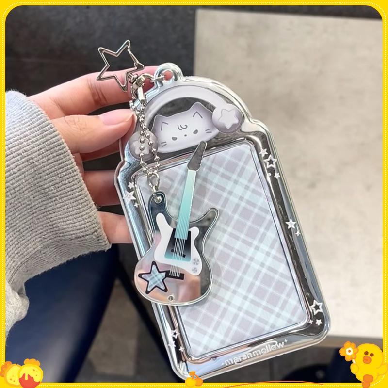 [Gengli] Túi đựng thẻ ảnh 3 Inch Mặt dây chuyền Khung ảnh Hiển thị hình ảnh Giá đỡ thẻ Móc khóa học sinh cho túi