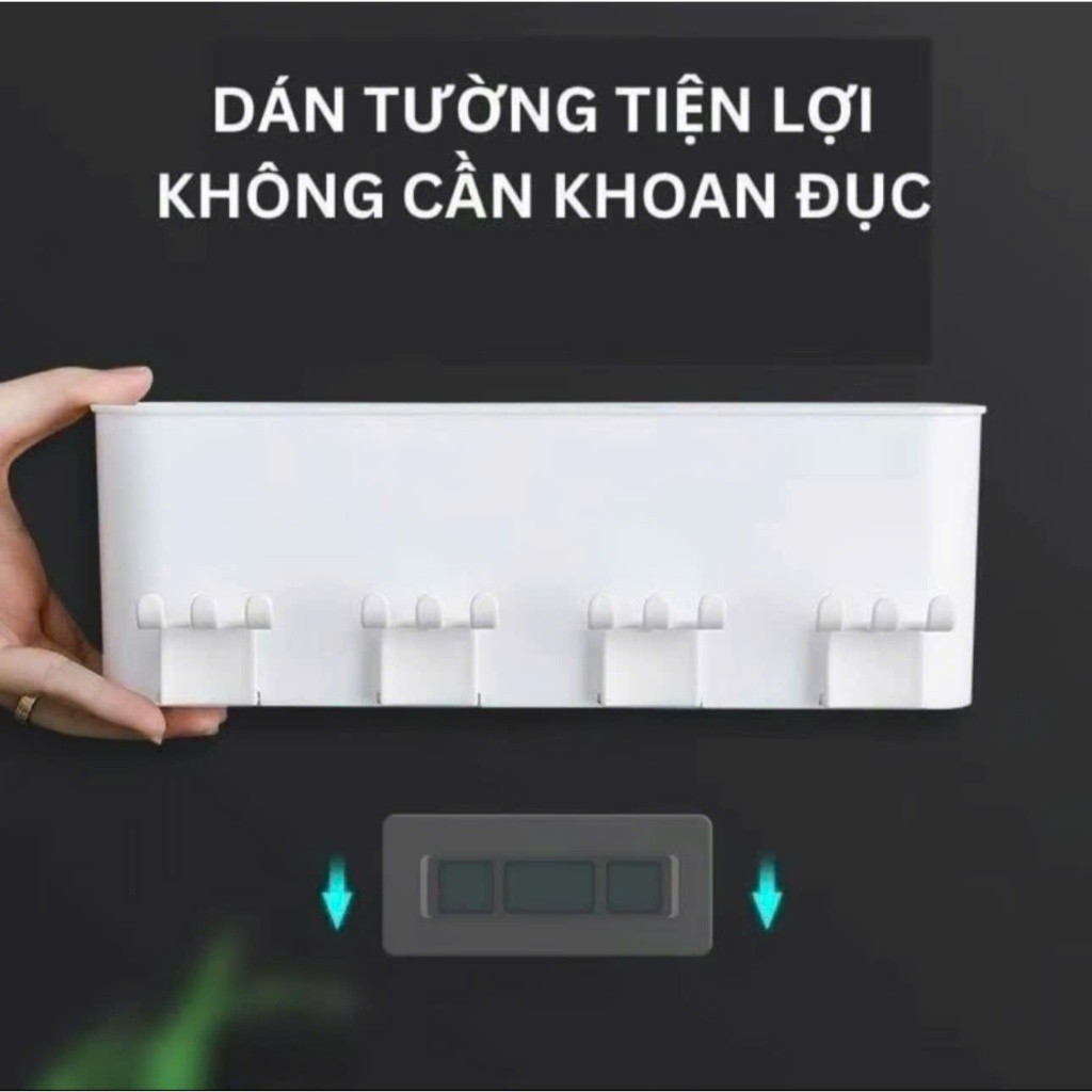 Bộ Nhả Kem Đánh Răng Tự Động – Bộ Cốc Và Kệ Để Bàn Chải Đánh Răng Dán Tường Cao Cấp