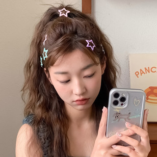 Kẹp tóc hình ngôi sao hoạt hình màu kẹo, phù hợp cho nữ và bé gái