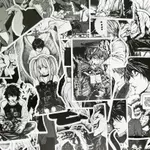 MXCHNARVYUI (Cửa hàng nhỏ) Miếng dán nhân vật anime Death Note Bộ 60 miếng Chống nước Dễ thương Dành cho trẻ em Miếng dán DIY Phù hợp cho guitar, bình nước, xe đạp, mũ bảo hiểm, laptop, vali, sổ tay, đồ dùng văn phòng, xe máy[Direct from Japan] — ảnh 3