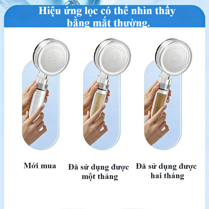 Vòi Sen Tăng Áp Lọc 2 Giai Đoạn, Loại Bỏ Clo & Tạp Chất, Bảo Vệ Da, Vòi sen nhà tắm,Vòi tắm cầm tay