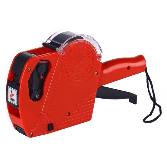Bộ dụng cụ bấm giá đầy đủ (máy, 200 tem, 2 mực), Máy Bắn/Bấm Giá Tiền, Có Ký Hiệu VND, Núm Xoay Nhẹ, Tem (200 tem)