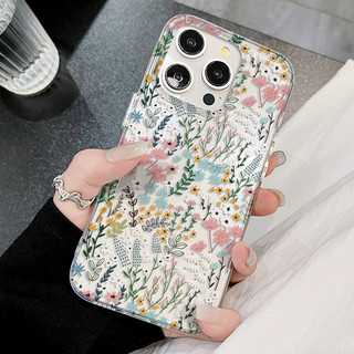 Vỏ cứng dày không gian vỡ nở hoa đầy đủ Ốp điện thoại cho iPhone 17 16 15 14 13 12 11 X XR