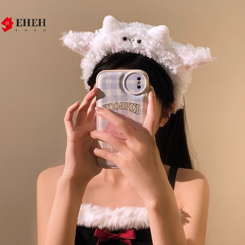 Mũ đội đầu cosplay phong cách phim hoạt hình cừu dễ thương, phù hợp lễ hội sinh nhật