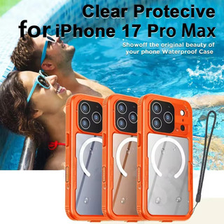 ốp lưng chống nước cho iPhone 17 Pro Max Air IP68 Vỏ iPhone từ tính chống nước 16 ProMax 16Plus Bảo vệ chống bụi Vỏ bảo vệ toàn thân