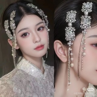 Mũ cô dâu, kẹp tóc tua rua, phong cách sang trọng và thời trang, phụ kiện chụp ảnh