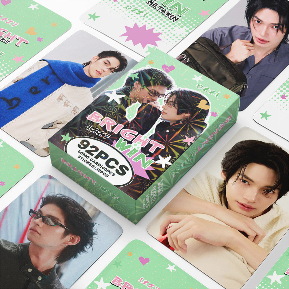 92 Chiếc BRIGHT WIN Lomo Thẻ Ngôi Sao Thái Dán Photocards 2gether Series Thái Phim Truyền Hình Bưu Thiếp YM