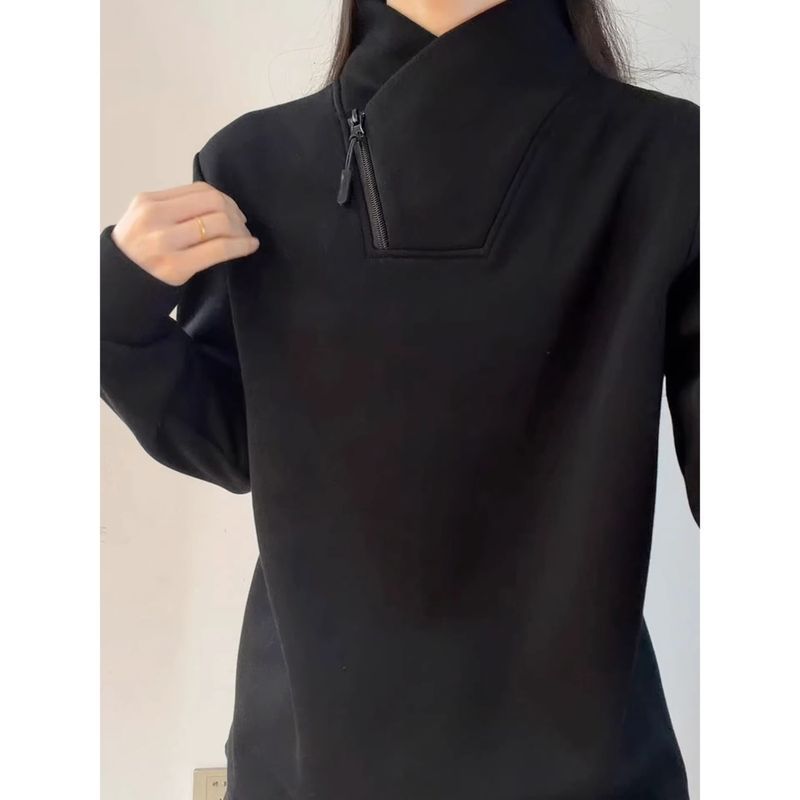 Áo hoodie phong cách Mỹ có lớp lót lông cừu, dáng dài tay ấm áp dành cho nam