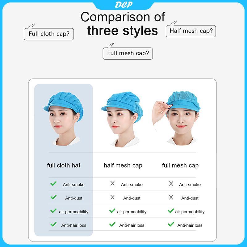 [DCP] đầu bếp hat Dustproof hội thảo phục vụ hat thực phẩm nhà máy làm việc hat căng tin làm việc hat [VN]