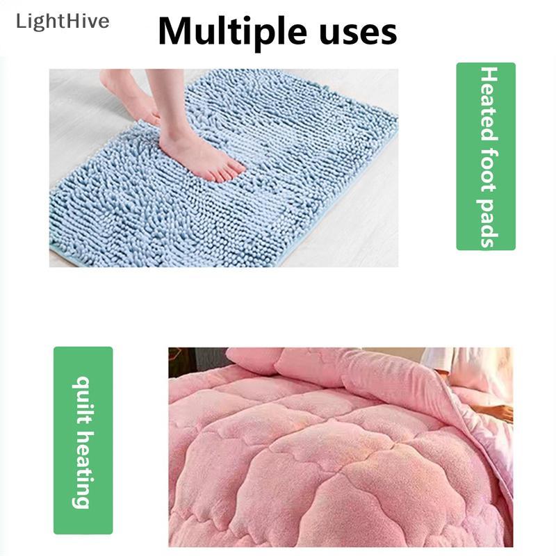[LightHive] Miếng dán ấm USB Tấm sưởi ấm bằng sợi Carbon sưởi ấm nhanh Tấm sưởi ấm an toàn cho áo Vest vải Jaet Coat Câu cá cắm trại (TH)
