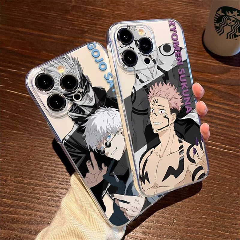Ốp Điện Thoại Anime Jujutsu Kaisen Cho Redmi 15C 14C A5 A3 13 10C 12C 13C 12 4G 9C 9A 9T 9i 10A 10 K40 Pro A1 A2 Plus Gojo Satoru Itadori Yuji Thời Trang Trong Suốt