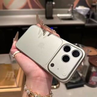 【Không Có Đèn Flash Ngay Lập Tức Thay Đổi Sang Vỏ Điện Thoại Dòng 17】 Ốp Lưng Cứng PC Mờ Cửa Sổ Lớn Cho IPhone 17 16 15 14 13 Pro Max Vỏ Chống Sốc
