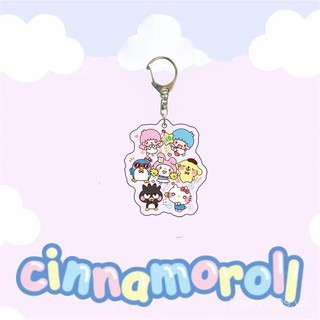 Kuromi Cinnamoroll Biểu cảm Anime Hình Acrylic Dễ thương Túi Charm Móc khóa