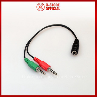 Jack gộp tai nghe và mic 3.5mm, cáp chia 1 cổng ra 2 cho PC, laptop, dây chuyển audio tiện lợi - JAT3.5TO2J3.5