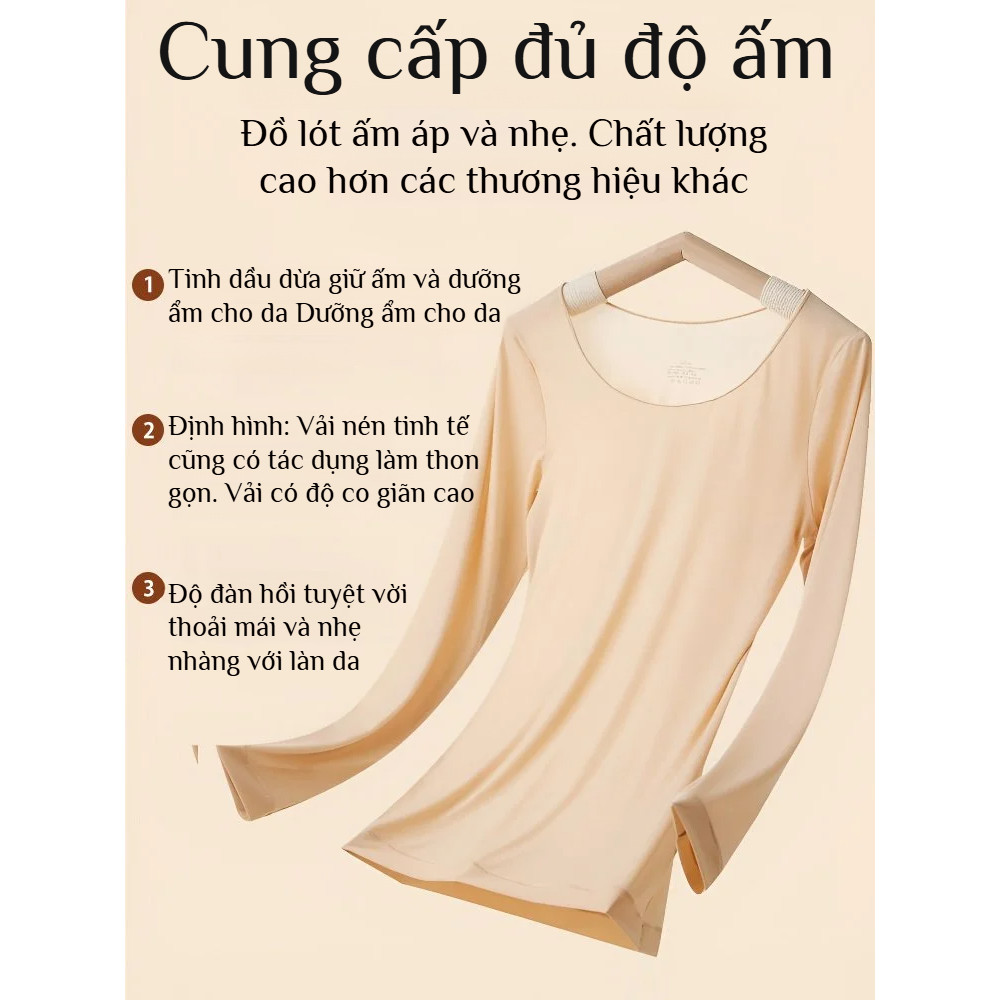 【Thân thiện với da và nhẹ】Đồ lót giữ nhiệt co giãn dành cho nữ/lớp lót giữ nhiệt bên trong/đồ lót giữ nhiệt tự làm ấm/đồ lót nhẹ thời trang cho mùa đông/lớp lót giữ ấm