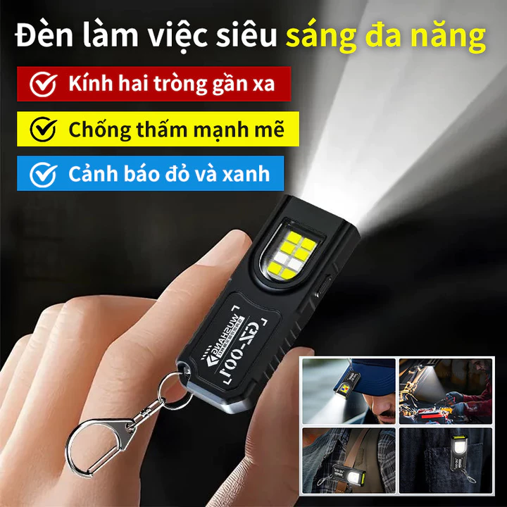 ❤️Chính Hãng❤️Đèn làm việc cầm tay/đèn cảnh báo đa chức năng/đèn pin siêu sáng/đèn làm việc/đèn khẩn cấp/đèn pin mini đa chức năng/đèn pin chống nước/đèn pin làm việc