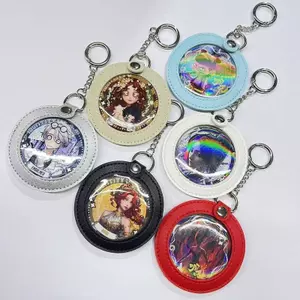Túi lưu trữ huy hiệu Anime | Ốp Pin nút tròn hai mặt PU | Phụ kiện túi Ita 58mm 65mm 75mm