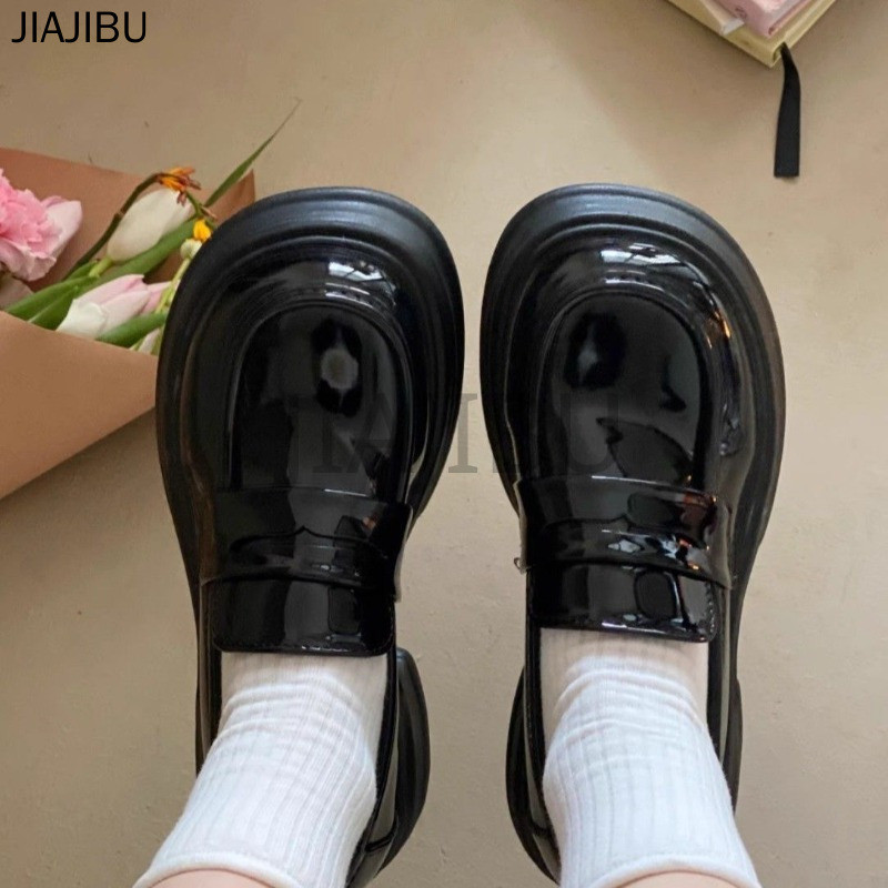 Size 34-46 Giày Lười Kiểu Anh, Mũi Tròn, Gót Dày, Chống Trơn Trượt. 45 Giày Nữ Cỡ Lớn Kiểu Lolita, Đồng Phục Học Sinh, Phong Cách JK Nhật Bản. 44 Korean Fashion Casual Mary Jane Shoes 43 Giày Da Mờ Kiểu Công Chúa Pháp Dành Cho Bé Gái 42 41