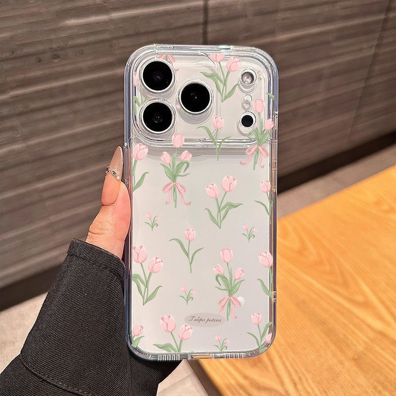Full Màn Hình Hoa Tulip Màu Hồng Nhiều Màu Sắc Vỏ Điện Thoại Cho Xiaomi Redmi Note 15 13 12 Pro Plus 4G 5G Redmi 13C 5G 14C Vỏ Mềm Trong Suốt Chống Sốc TPU Silicone Dễ Thương Trong Suốt