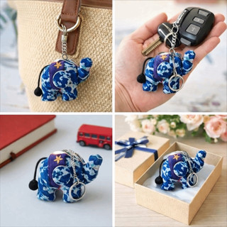 Móc khóa voi không cần VOIDLESS, Móc khóa Ganesha bằng vải Thái Lan, Quà tặng du lịch bằng tay màu sắc ngẫu nhiên thủ công truyền thống