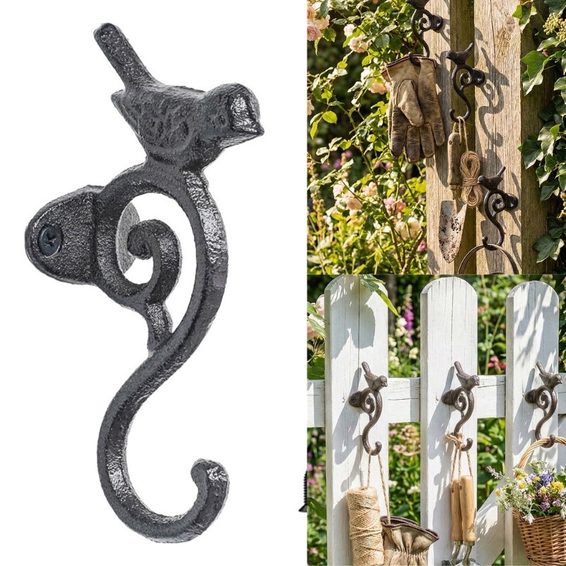 Móc hình chim đơn trang trí Bapara được làm bằng sắt bền để gắn tường