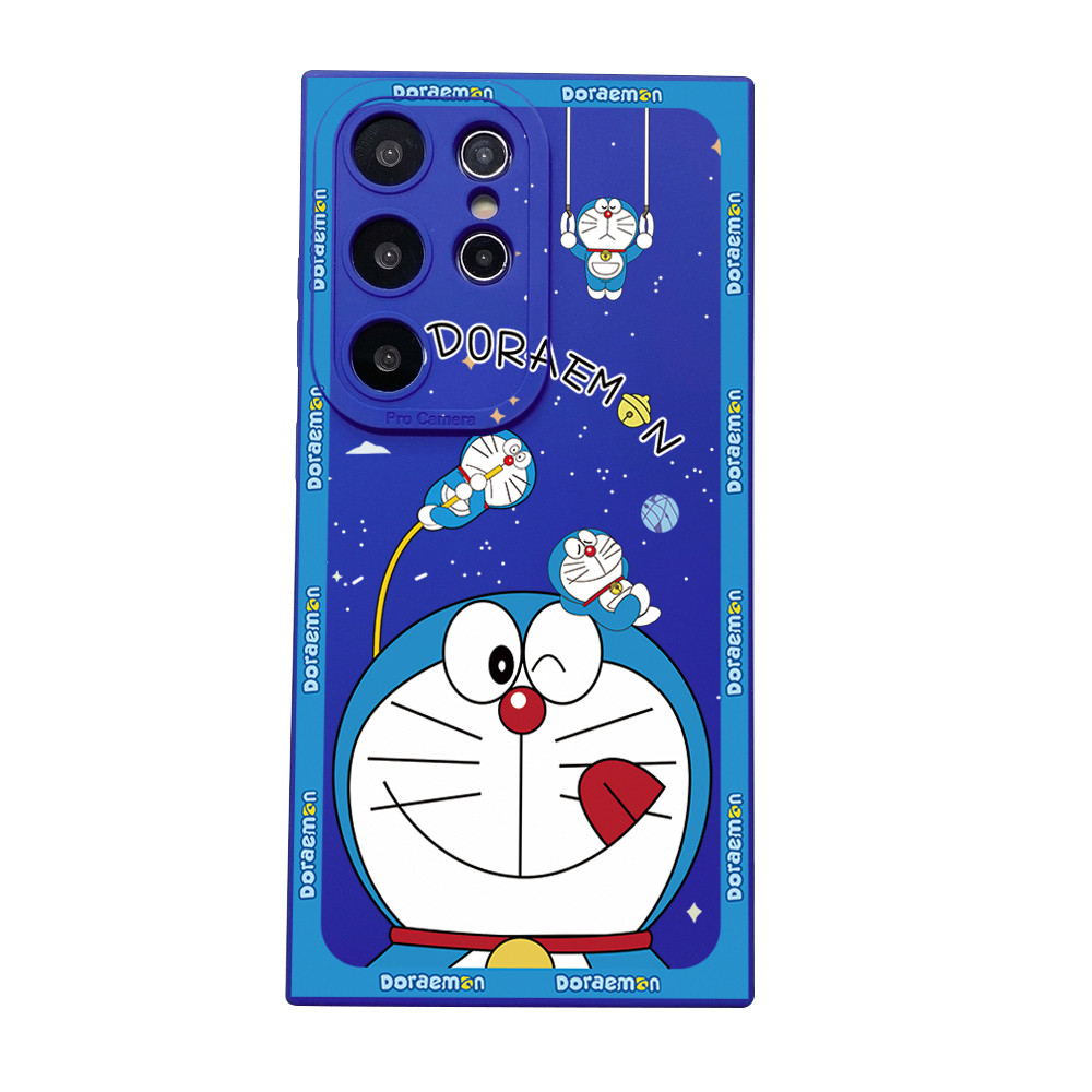 Tương thích với Samsung Galaxy S26 S25 S24 S23 Ultra S22 Plus S21 FE Smile Doremon Vỏ bảo vệ ống kính