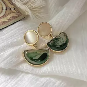 Bông tai hình học retro thanh lịch dành cho nữ, phù hợp làm quà tặng