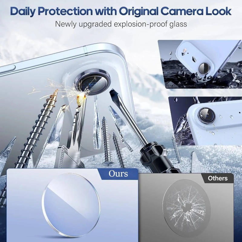 Dành Cho Apple iPhone 17 Air Hợp Kim Nhôm Ống Kính Máy Ảnh Kính Cường Lực Cho iPhone17Air iPhoneAir Apple17Air Chống Trầy Xước Điện Thoại Mặt Sau Bảo Vệ Ống Kính