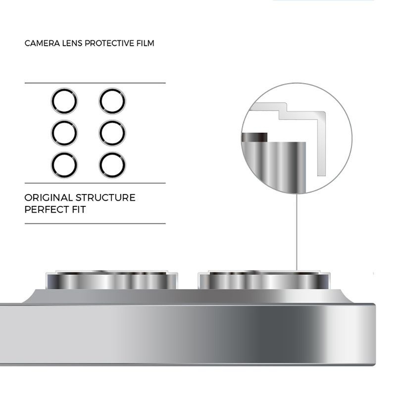 Dành Cho Vivo V60 9D Hợp Kim Nhôm Bảo Vệ Ống Kính Máy Ảnh Vòng Bao Phim Cho VivoV60 Mặt Sau Kính Cường Lực Bảo Vệ