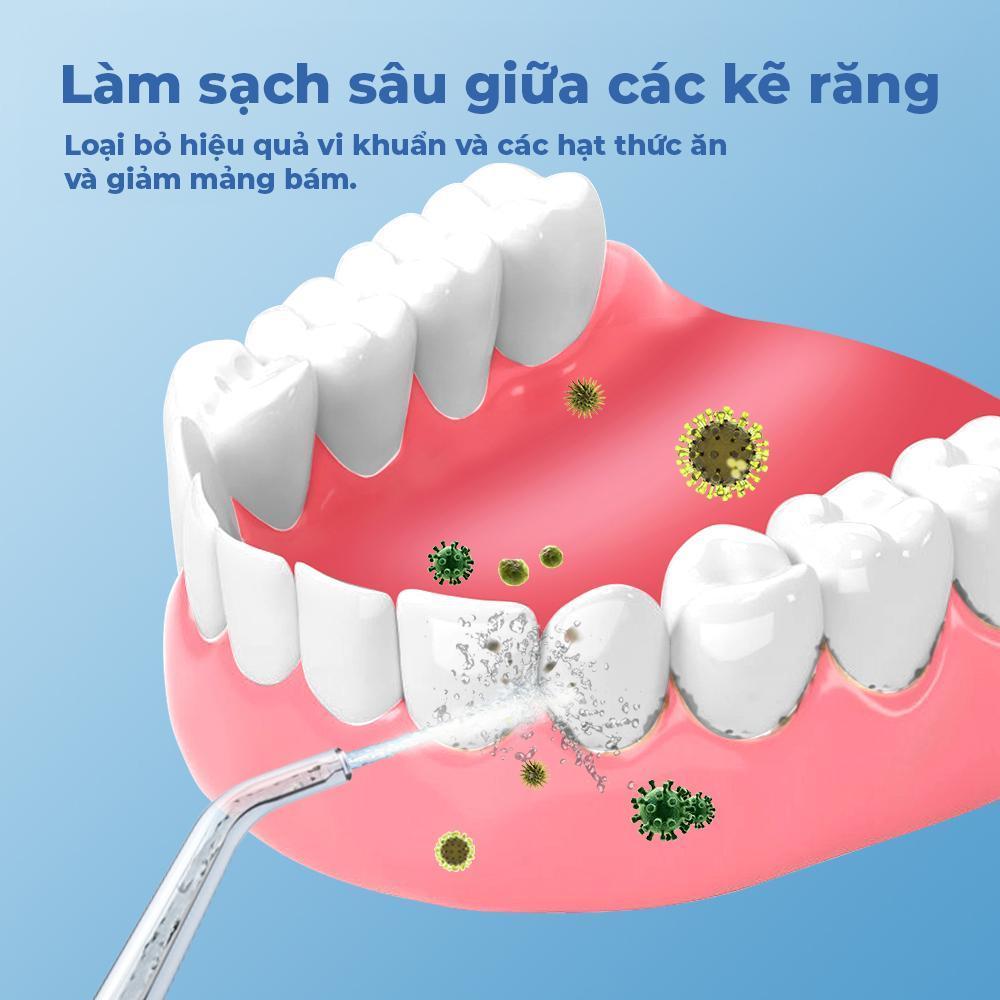 GOKOCO Máy tăm nước 4 Đầu Phun Nhỏ Gọn Du Lịch 150ml Dành Cho Người Niềng Răng & Nướu Nhạy Cảm | BigBuy360 - bigbuy360.vn