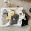 Tất giữa PYCOU, Tất ống giữa động vật hoạt hình thoáng khí, Tất Cotton mềm mại chấm bi