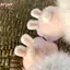 Găng tay tai mèo thỏ hồng pom-pom sang trọng cho sinh viên mùa đông, phù hợp làm quà Noel