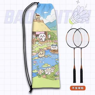 Túi vải flanel hoạt hình dung tích lớn dành cho vợt cầu lông