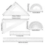 School Geometry Tool Set with Straight Ruler Set Square Protractor for Student
