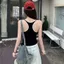 Áo Tank Top FEDAOG chặn màu, có miếng đệm ngực, thiết kế ngọt ngào và độc đáo theo kiểu Mỹ