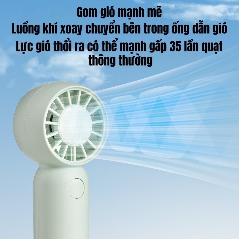 Quạt mini cầm tay siêu nhỏ, quạt nhỏ gọn cho dân văn phòng, sạc điện, có thể đeo treo tiện lợi.