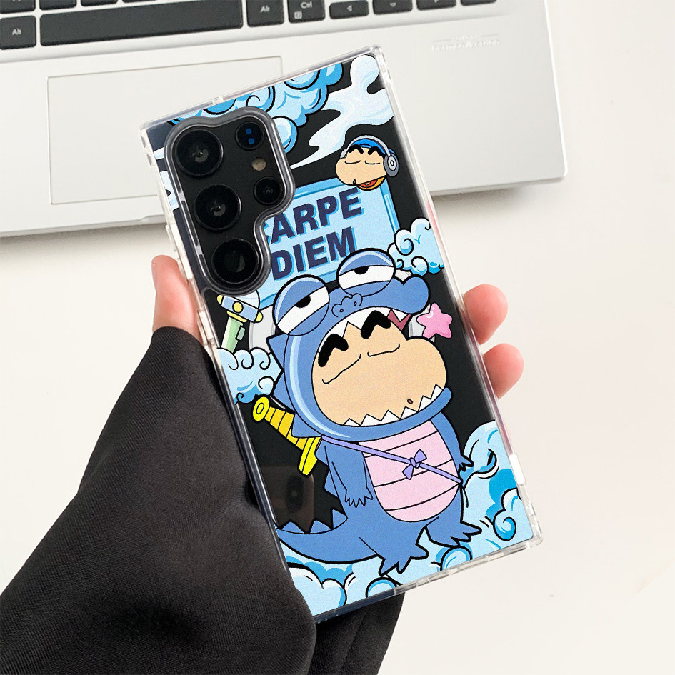 Dành Cho Samsung S26 S25 Siêu Dễ Thương Crayon Shin-chan Cứng Nam Châm Ốp Lưng Điện Thoại S24 FE S24U S23U S22 A17 A56 A55 S25 + S24 Plus S23 S20 FE Vỏ Samsung Chống Sốc