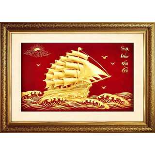 Tranh Thuận Buồm Xuôi Gió mới 02 tráng gương đóng khung