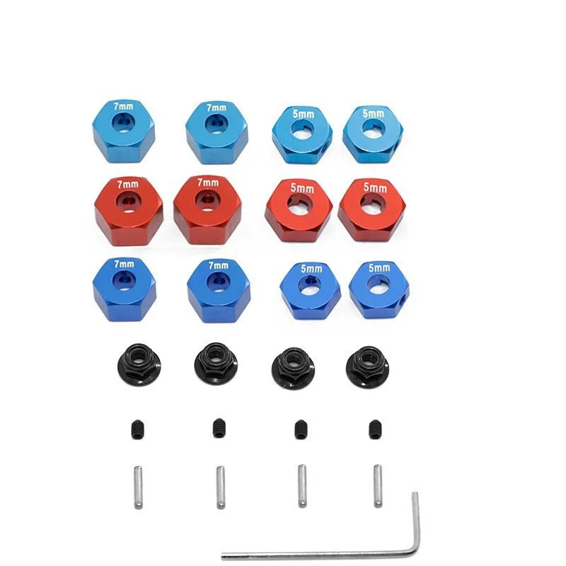 Kim Loại Lục Giác Bánh Xe Trung Tâm Chân Và M4 Mặt bích Khóa Hạt Bộ Cho Trxs Slash 2WD 1 / 10 Nâng Cấp Phần Thay Thế 1654 3654