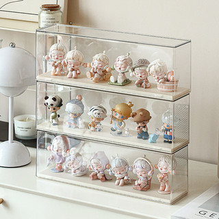 Pop Mart Màu Trơn Bí Ẩn Hộp Bảo Quản Hiển Thị Đứng Acrylic Hộp Hiển Thị Chống Bụi Tủ Hình Để Bàn Hộp Bảo Quản 26.3.1 2XZJ
